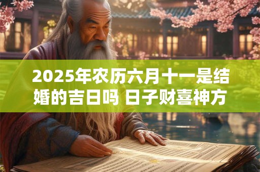 2025年农历六月十一是结婚的吉日吗 日子财喜神方位