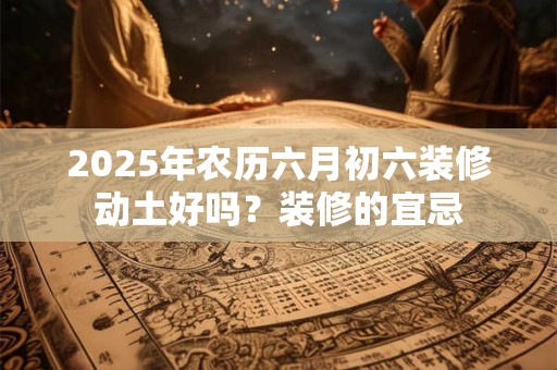 2025年农历六月初六装修动土好吗？装修的宜忌