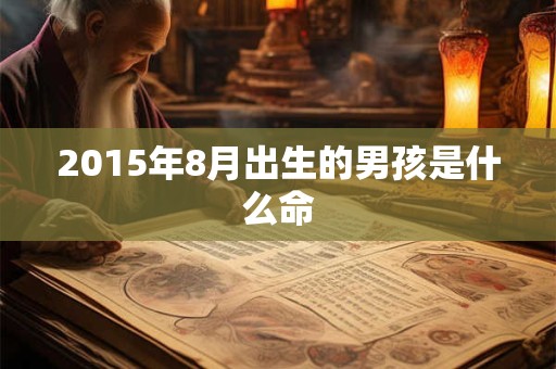 2015年8月出生的男孩是什么命