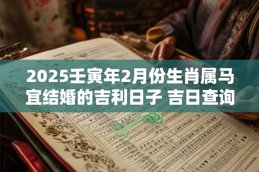 2025壬寅年2月份生肖属马宜结婚的吉利日子 吉日查询