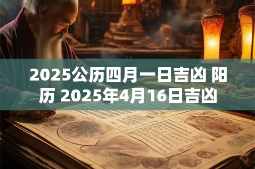 2025公历四月一日吉凶 阳历 2025年4月16日吉凶