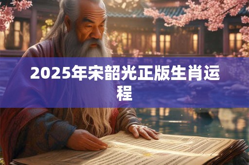 2025年宋韶光正版生肖运程