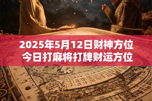 2026年5月12日财神方位 今日打麻将打牌财运方位 2026年5月12日财神方位 今日打麻将打牌财运方位
