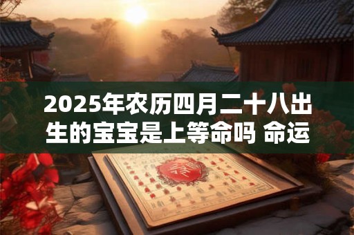 2025年农历四月二十八出生的宝宝是上等命吗 命运如何