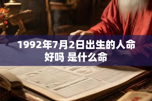 1992年7月2日出生的人命好吗 是什么命