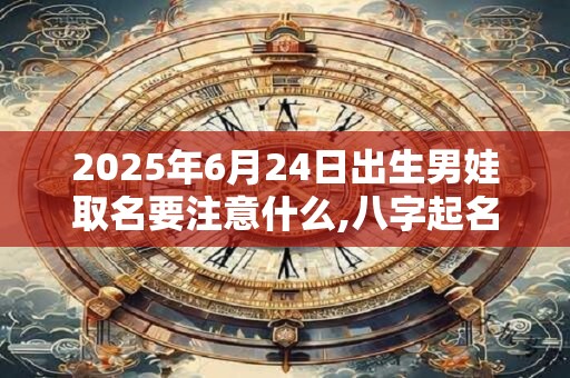 2025年6月24日出生男娃取名要注意什么,八字起名的禁忌