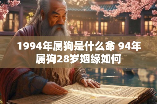 1994年属狗是什么命 94年属狗28岁姻缘如何