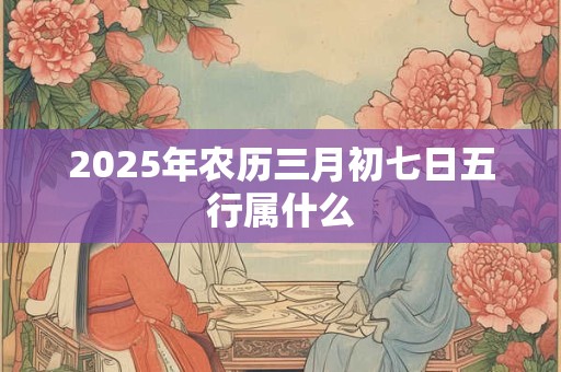 2025年农历三月初七日五行属什么