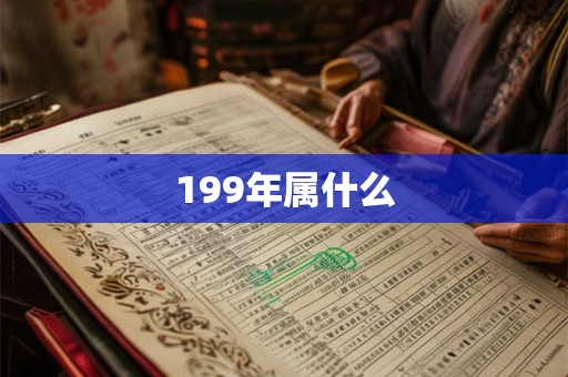 199年属什么 199年属什么