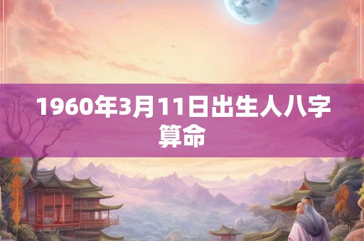 1960年3月11日出生人八字算命