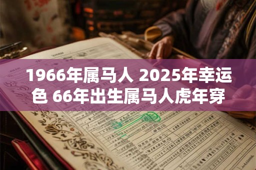 1966年属马人 2025年幸运色 66年出生属马人虎年穿什么颜色衣服好