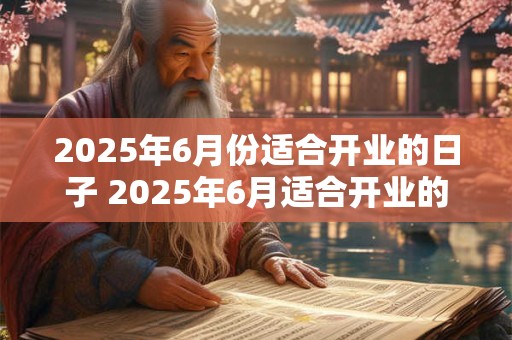 2025年6月份适合开业的日子 2025年6月适合开业的日期是哪一天
