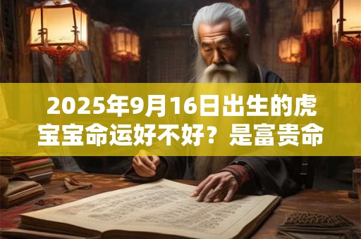 2026年9月16日出生的虎宝宝命运好不好？是富贵命吗？