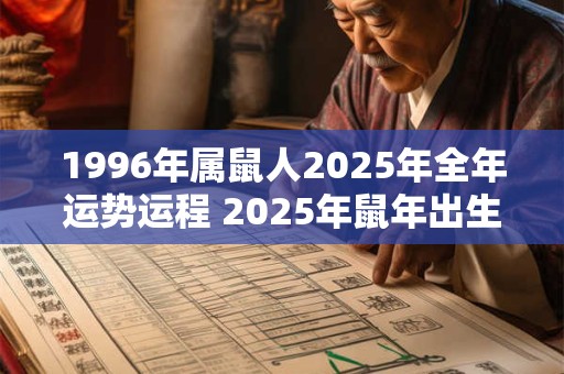 1996年属鼠人2025年全年运势运程 2025年鼠年出生者运势如何