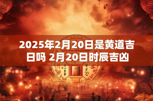 2025年2月20日是黄道吉日吗 2月20日时辰吉凶