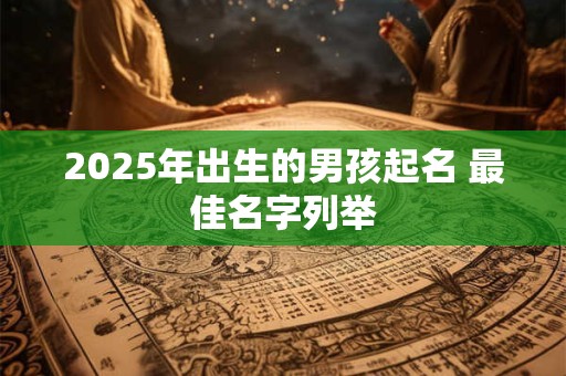 2025年出生的男孩起名 最佳名字列举