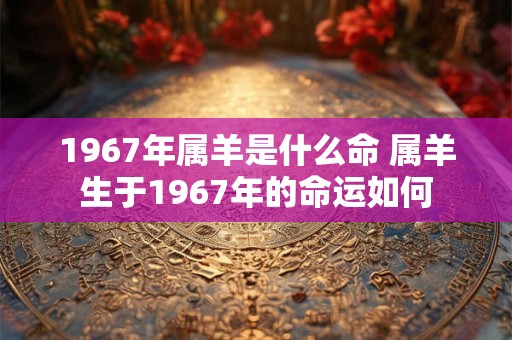 1967年属羊是什么命 属羊生于1967年的命运如何