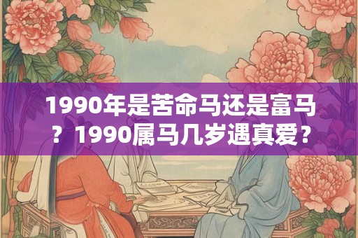 1990年是苦命马还是富马？1990属马几岁遇真爱？