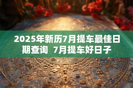 2025年新历7月提车最佳日期查询  7月提车好日子