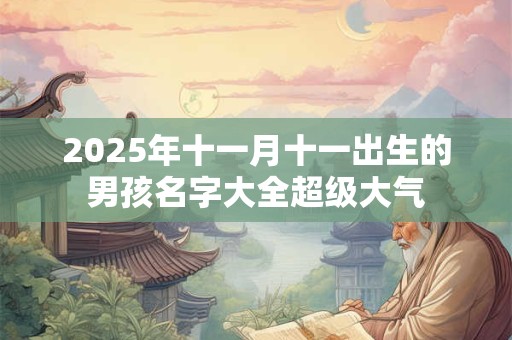 2026年十一月十一出生的男孩名字大全超级大气