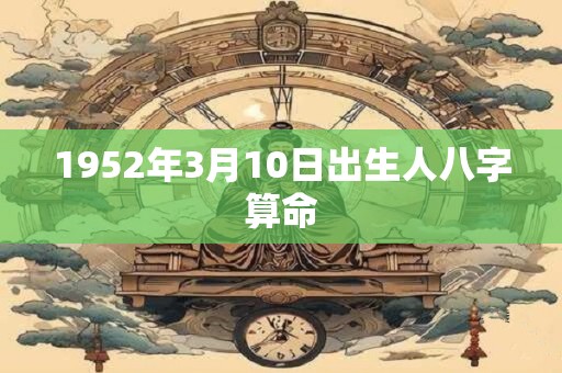 1952年3月10日出生人八字算命