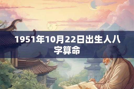 1951年10月22日出生人八字算命