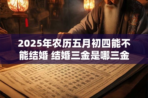 2025年农历五月初四能不能结婚 结婚三金是哪三金
