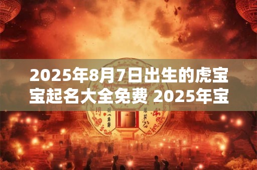 2025年8月7日出生的虎宝宝起名大全免费 2025年宝宝取名的技巧