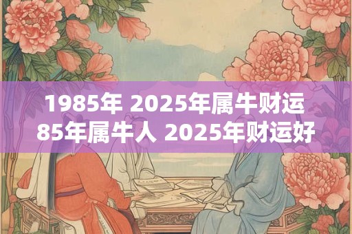 1985年 2025年属牛财运 85年属牛人 2025年财运好吗
