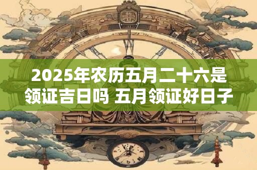 2025年农历五月二十六是领证吉日吗 五月领证好日子