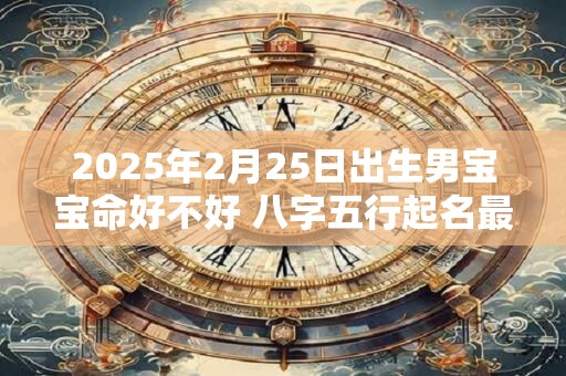 2025年2月25日出生男宝宝命好不好 八字五行起名最全款