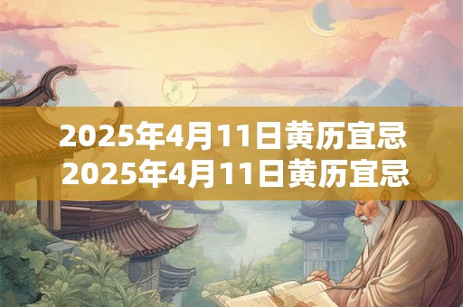 2025年4月11日黄历宜忌 2025年4月11日黄历宜忌是什么