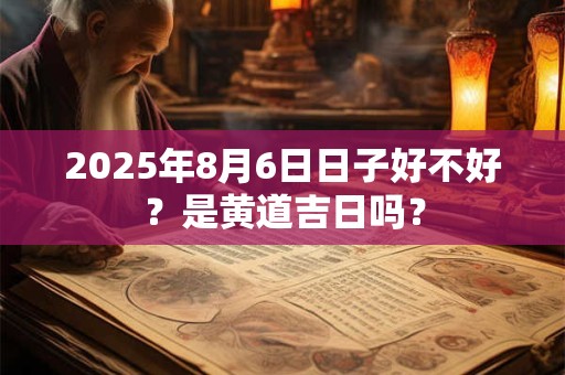 2025年8月6日日子好不好？是黄道吉日吗？