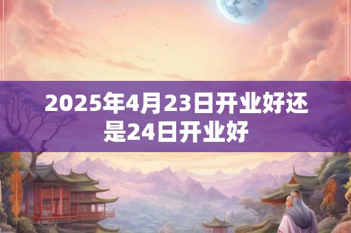 2025年4月23日开业好还是24日开业好