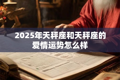 2025年天秤座和天秤座的爱情运势怎么样