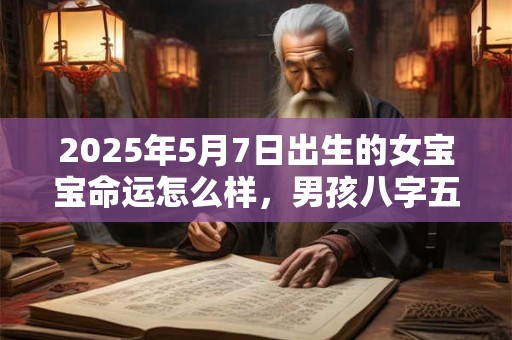 2025年5月7日出生的女宝宝命运怎么样，男孩八字五行命运