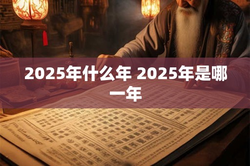 2025年什么年 2025年是哪一年