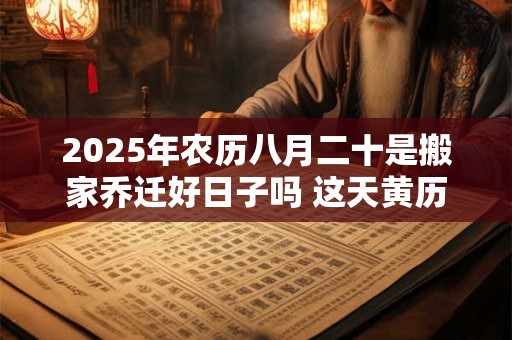 2025年农历八月二十是搬家乔迁好日子吗 这天黄历宜忌