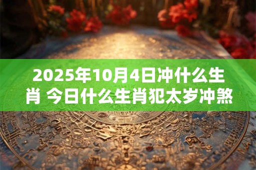 2025年10月4日冲什么生肖 今日什么生肖犯太岁冲煞查询：