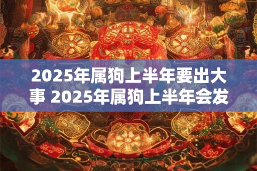 2025年属狗上半年要出大事 2025年属狗上半年会发生什么
