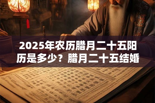 2025年农历腊月二十五阳历是多少？腊月二十五结婚日子好吗？