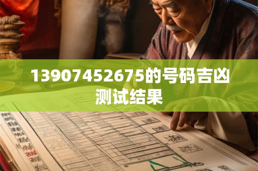 13907452675的号码吉凶测试结果