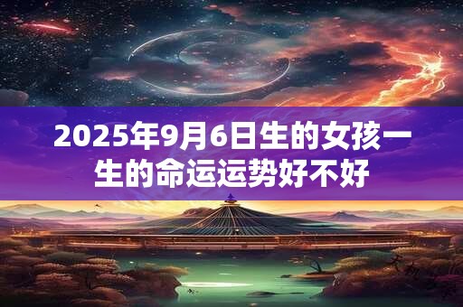 2025年9月6日生的女孩一生的命运运势好不好
