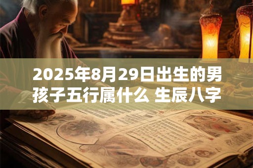 2025年8月29日出生的男孩子五行属什么 生辰八字取名