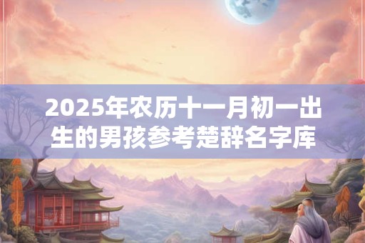 2025年农历十一月初一出生的男孩参考楚辞名字库