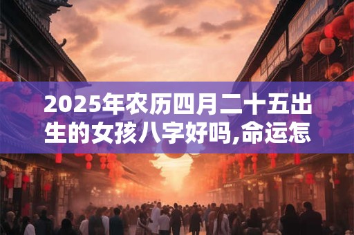 2025年农历四月二十五出生的女孩八字好吗,命运怎么样？