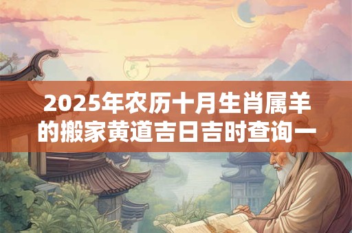 2025年农历十月生肖属羊的搬家黄道吉日吉时查询一览表