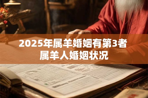 2025年属羊婚姻有第3者 属羊人婚姻状况