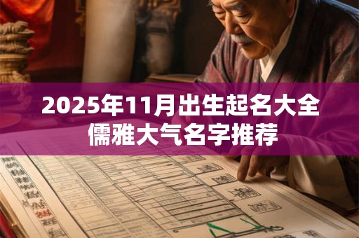 2025年11月出生起名大全 儒雅大气名字推荐 2025年11月出生起名大全 儒雅大气名字推荐