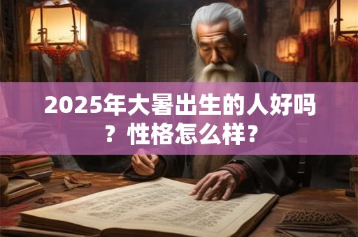 2026年大暑出生的人好吗？性格怎么样？
